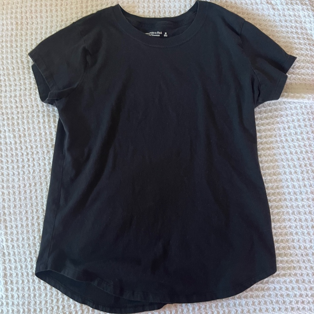 Abercrombie & Fitch Black Soft A&F Essentials Tee